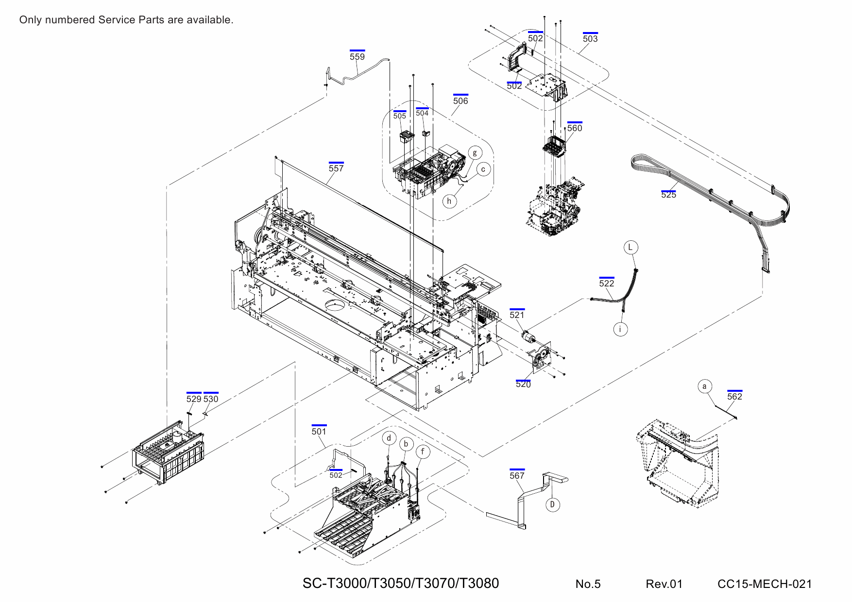 EPSON SureColor T3000 T3050 T3070 T3080 Parts Manual-6